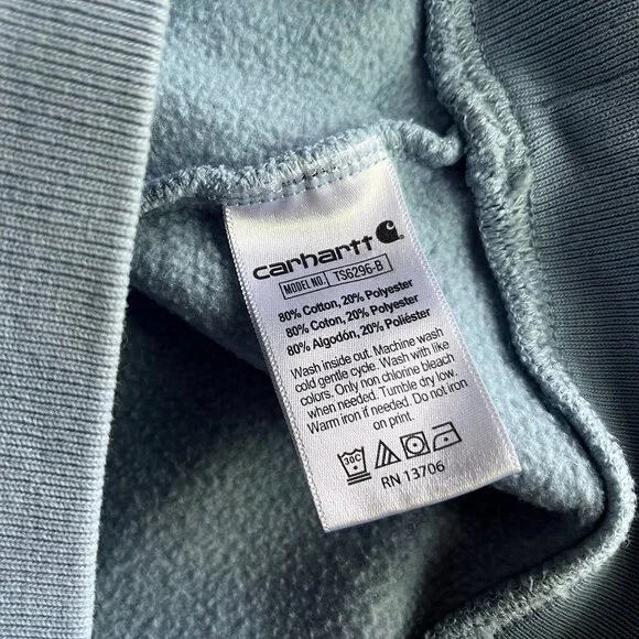 Carhartt light blue hoodie 4 - Picture 5 of 8
